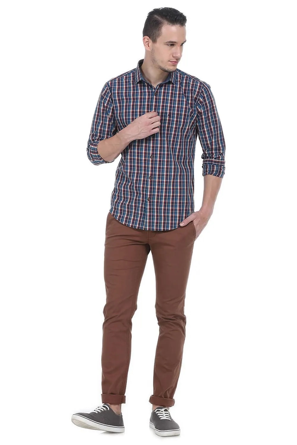 Slim Fit Checks Shirt