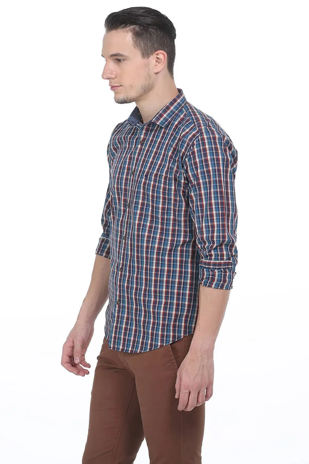 Slim Fit Checks Shirt