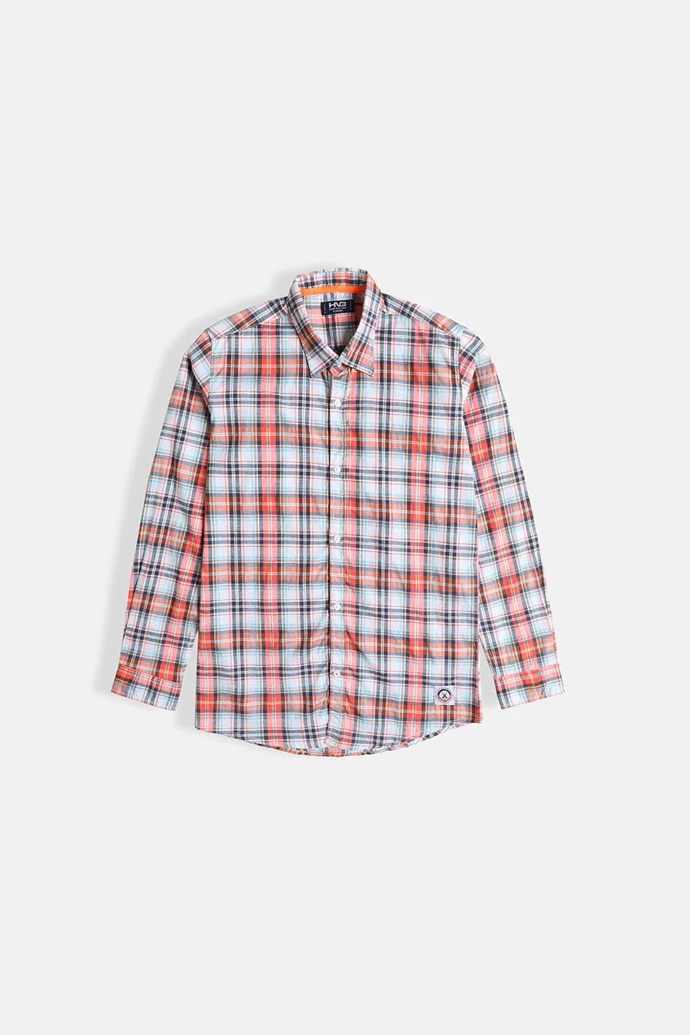 Smart Oxford Check Casual Shirt For Boys