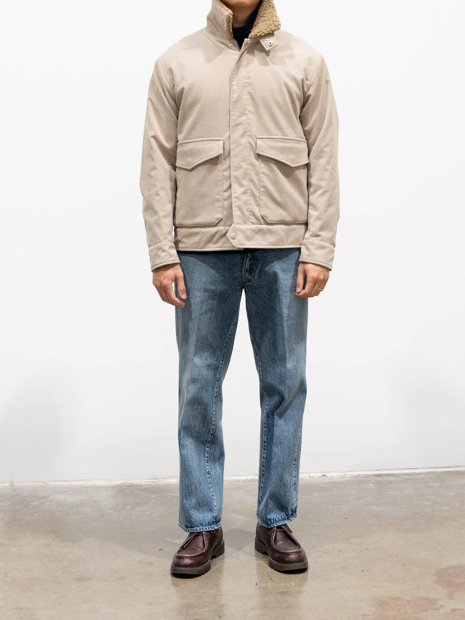 SOLOTEX Poly Stretch Corduroy Bomber Jacket - Graige