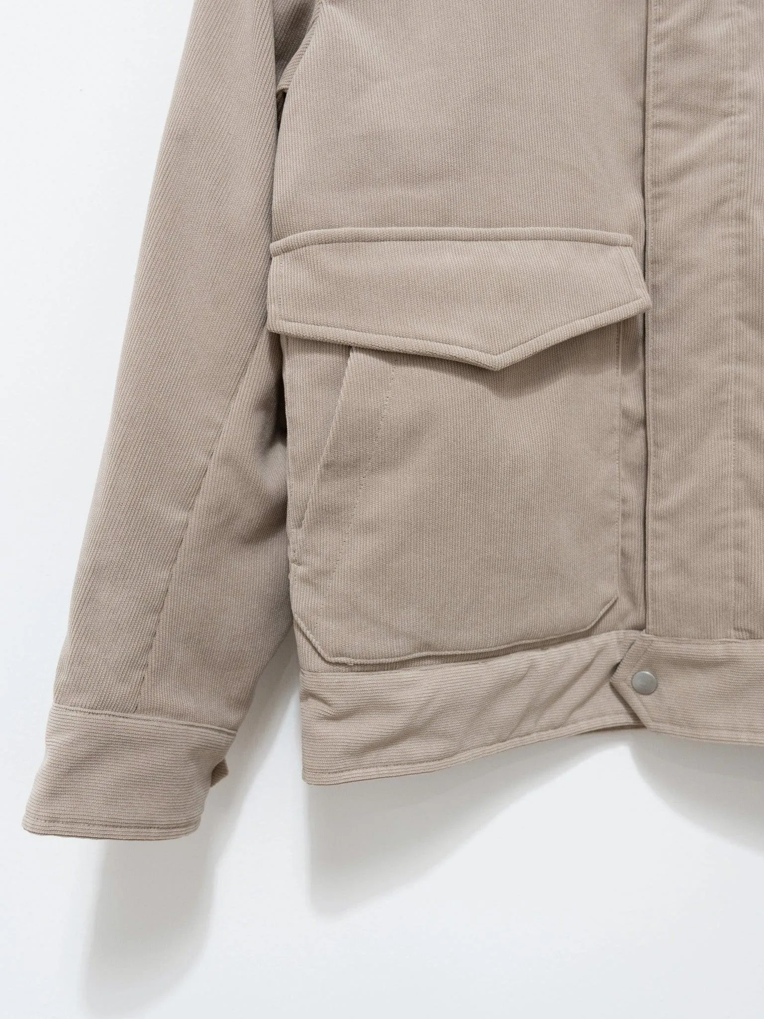 SOLOTEX Poly Stretch Corduroy Bomber Jacket - Graige