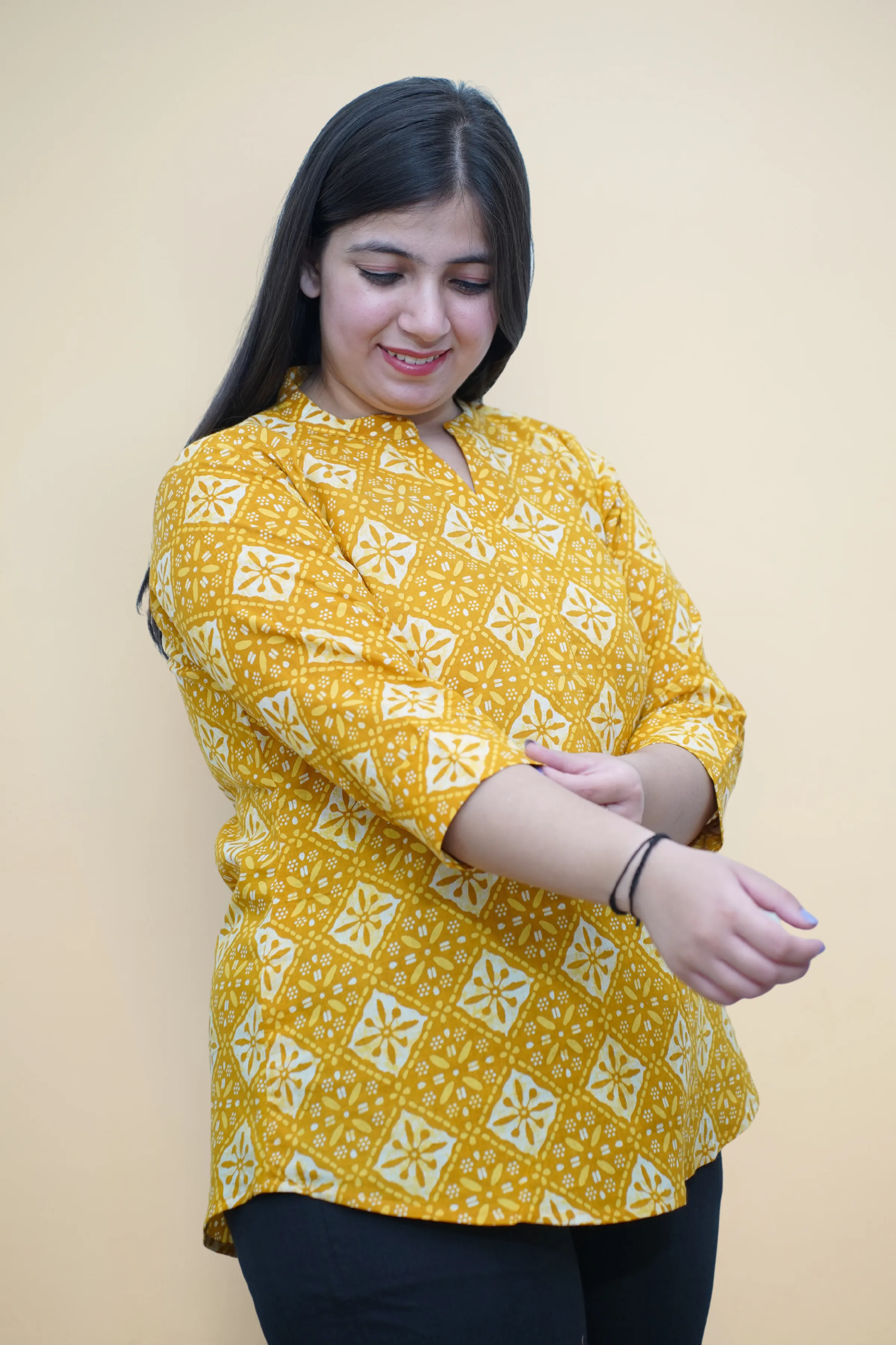 Sunny Day Block Printed Cotton Kurta