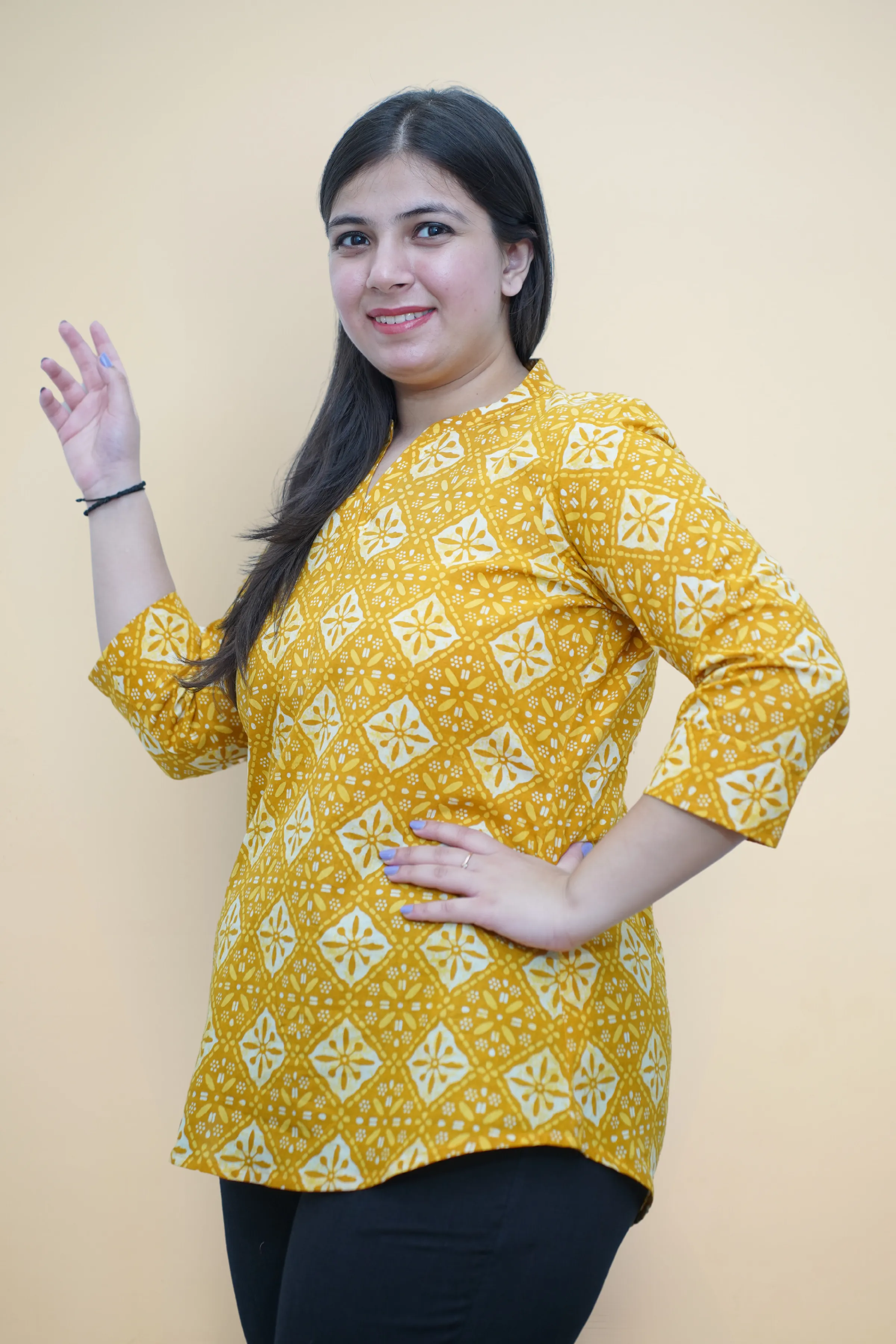 Sunny Day Block Printed Cotton Kurta