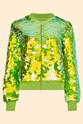 SUPERNOVA SEQUIN BOMBER JACKET - MANTIS