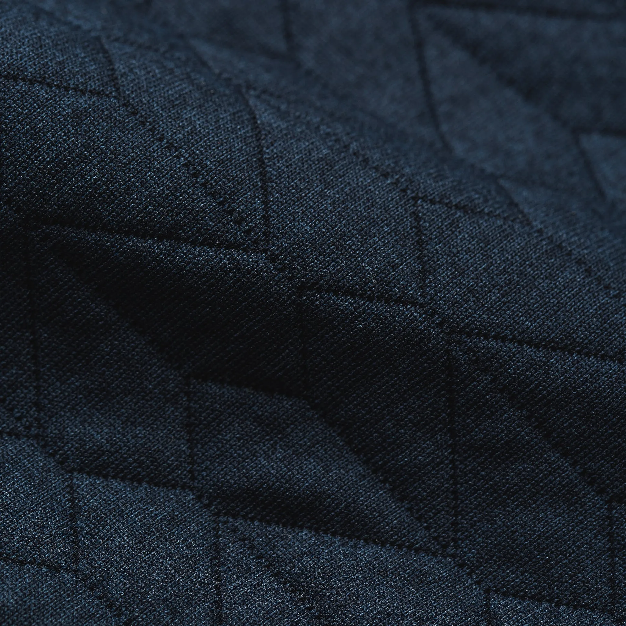 The Inverness Bomber in Navy Knit Quilt