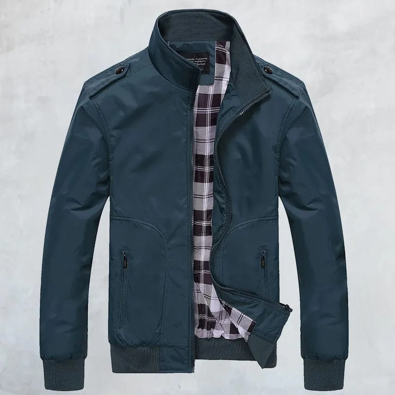 Thin Stand Collar Air Force Bomber Jacket