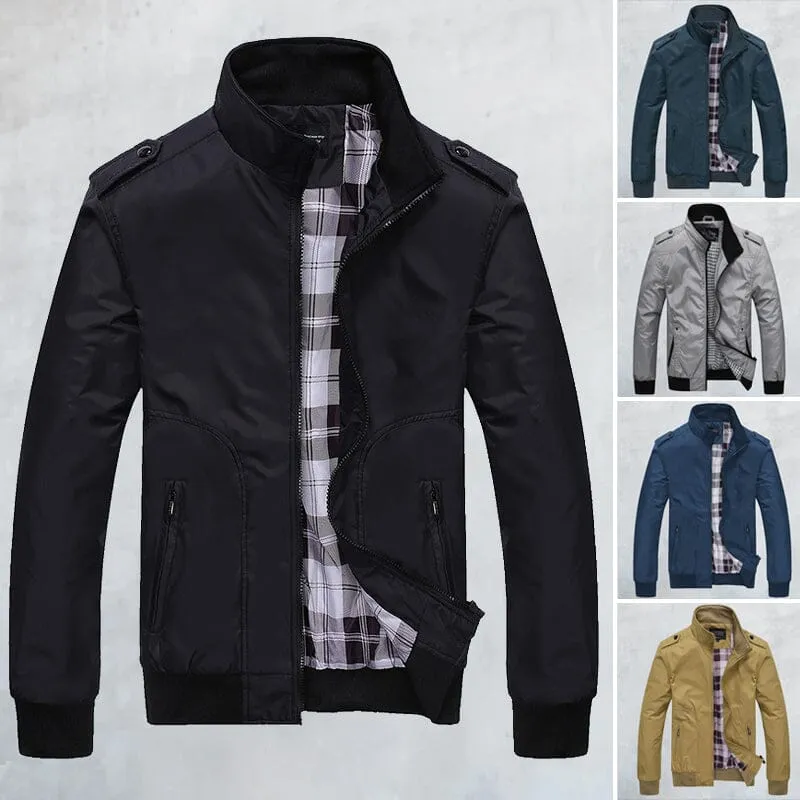 Thin Stand Collar Air Force Bomber Jacket