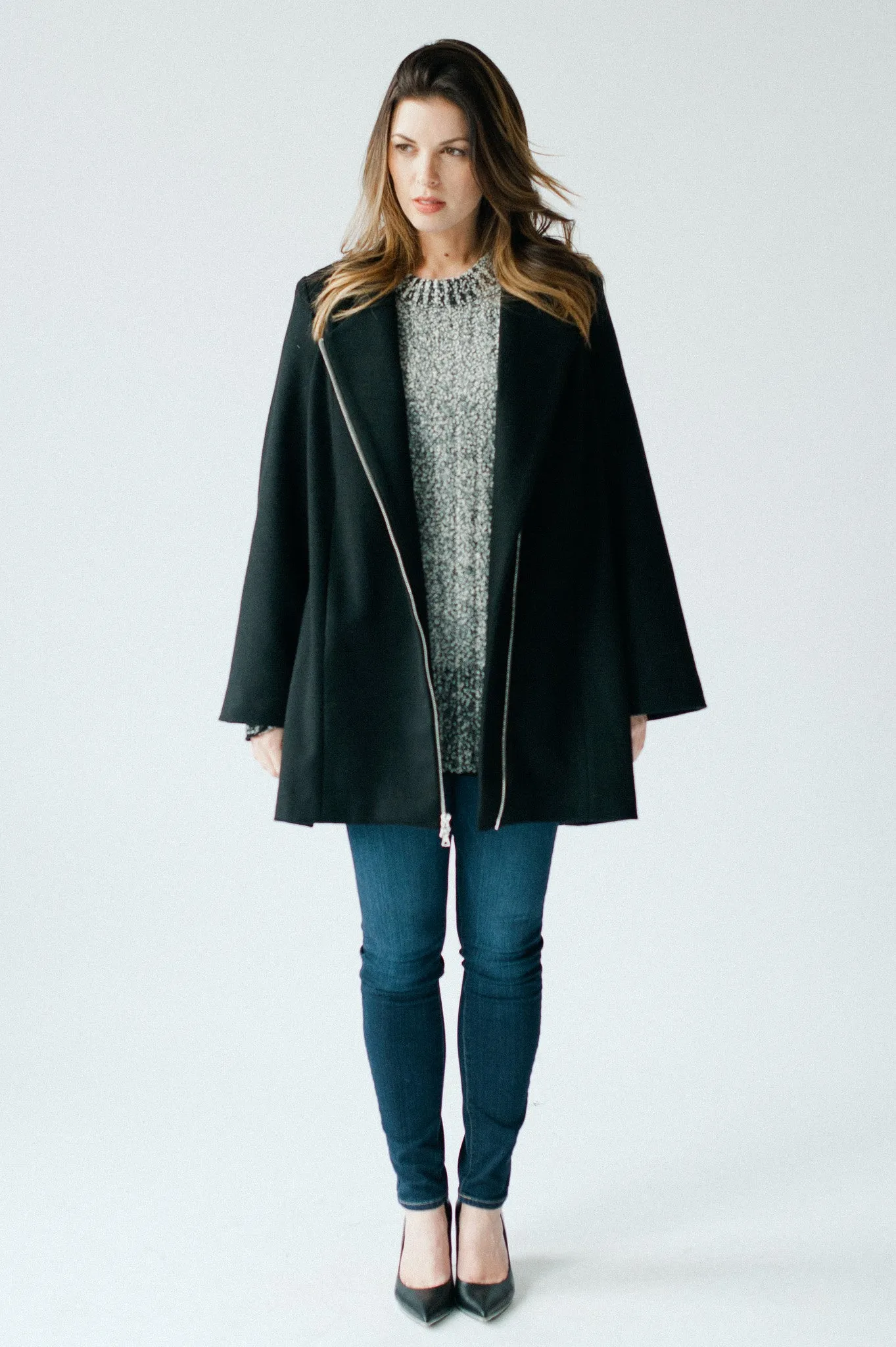 Tuileries Cape Coat - Black