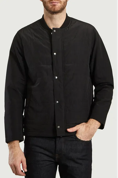 Two Tone Wadded Contour Jacket - Black - LAST PIECE