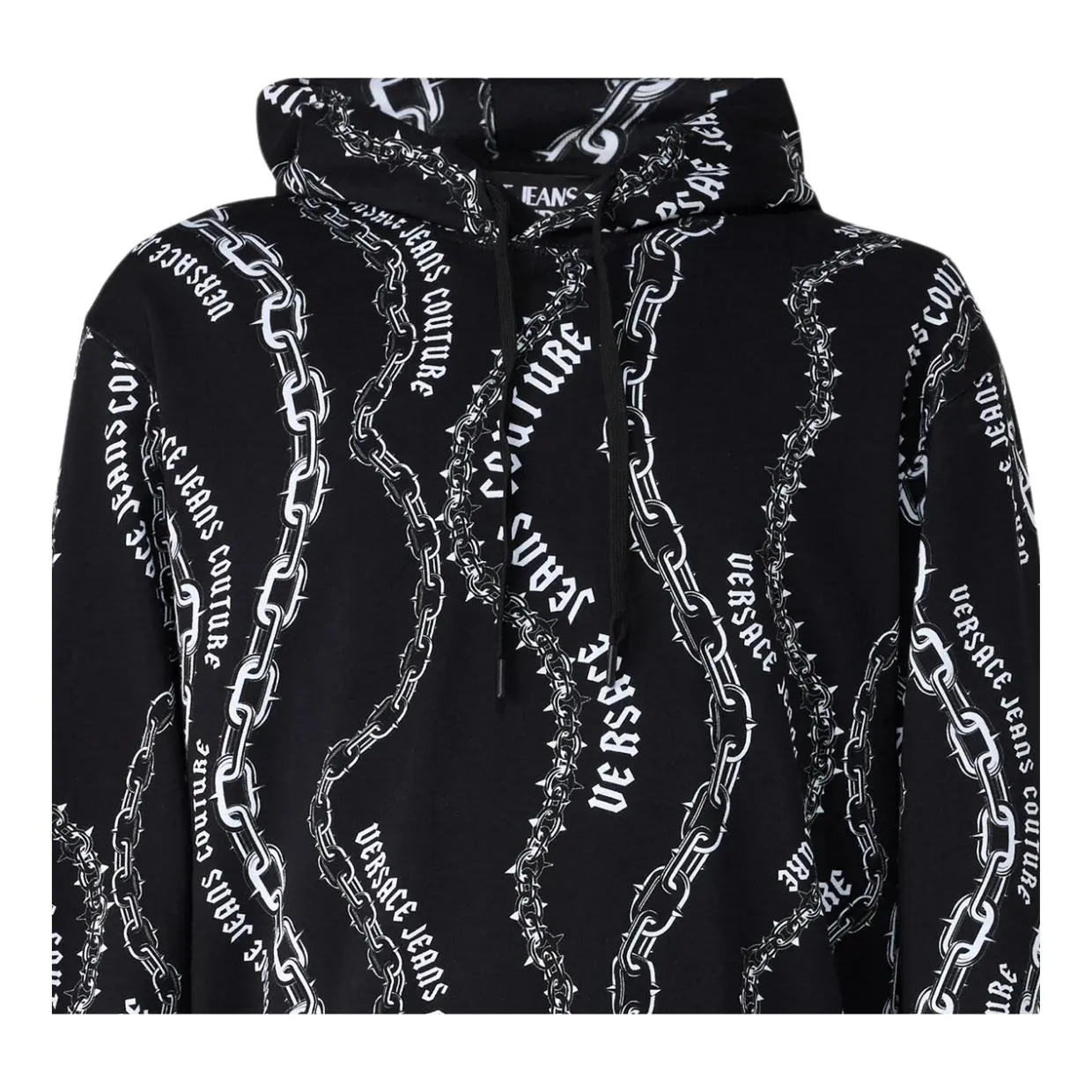 Versace Jeans Couture Black/White Chain Couture Print Hoodie