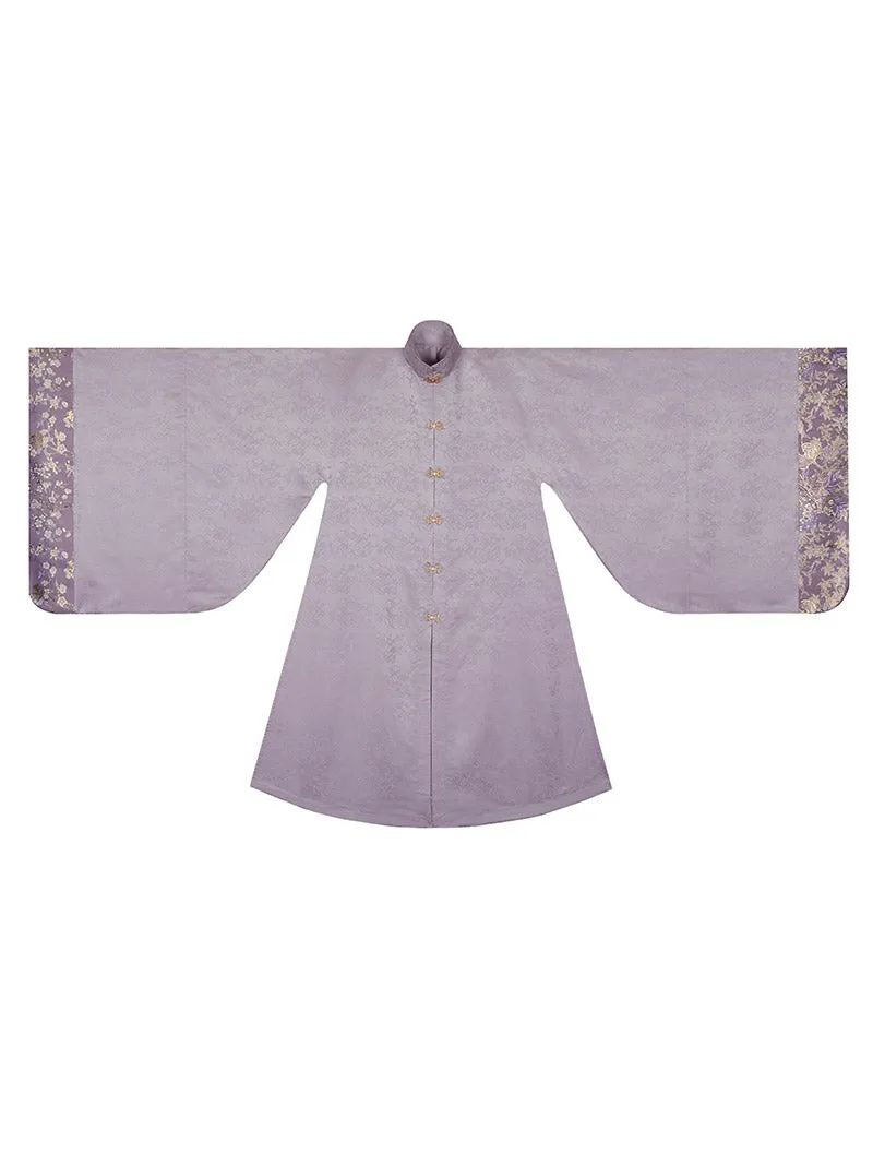 Violet Vintage Ancient Chinese Style Embroidery Hanfu Mamianqun Skirt Suit