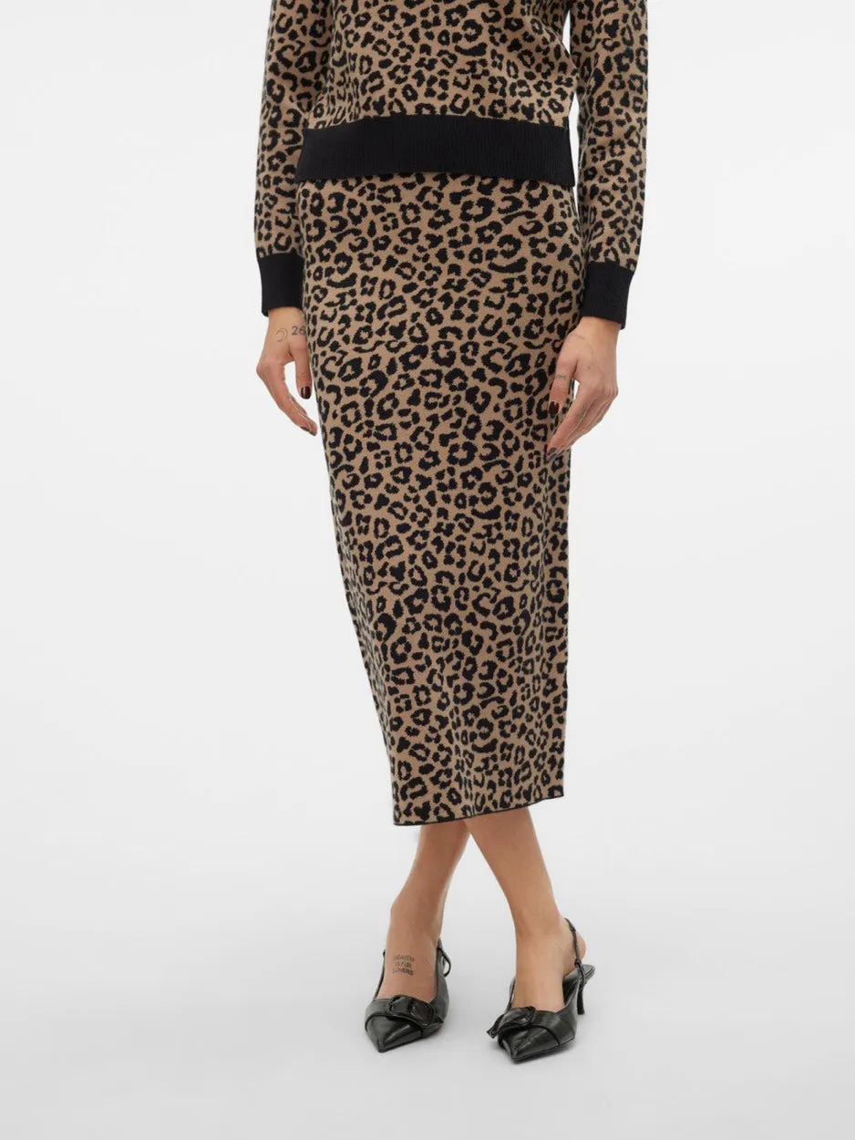 Vmaria Art Nw Pencil Skirt - Bruin Dessin