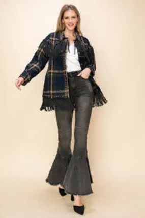 VOL109 -BLK PLAID JACKET