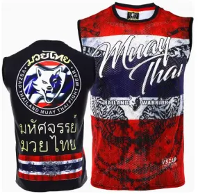 Vszap Warrior VTT010 Muay Thai Boxing Dry Tech Vest Tank Top S-4XL Red