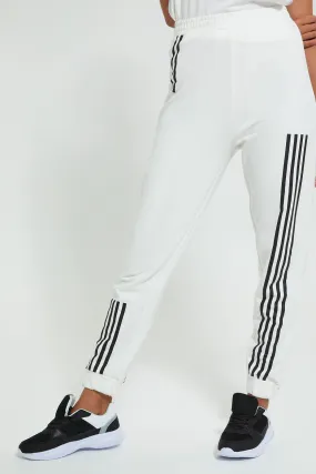 White Stripe Active Jogger