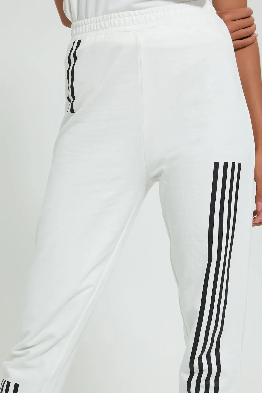 White Stripe Active Jogger