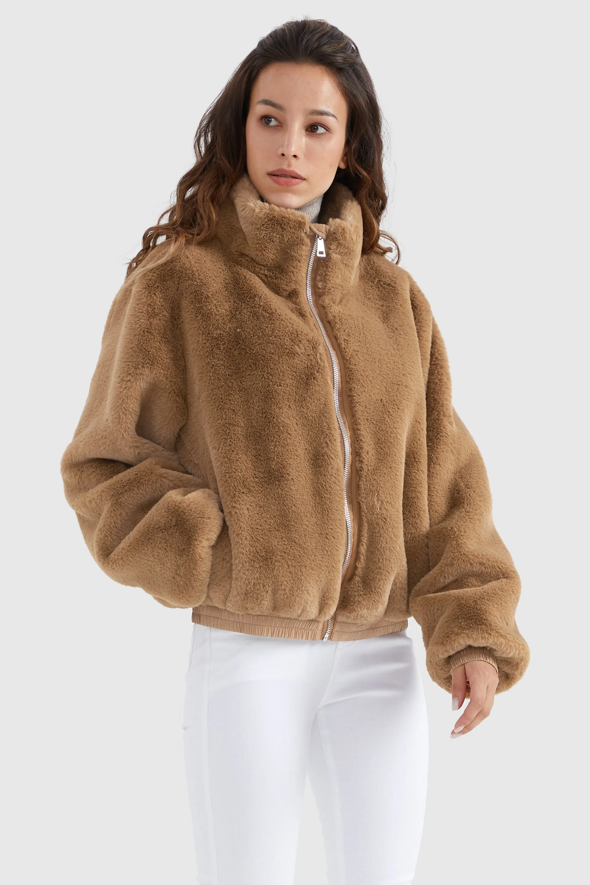 Winter Sherpa Zip-Up Coat