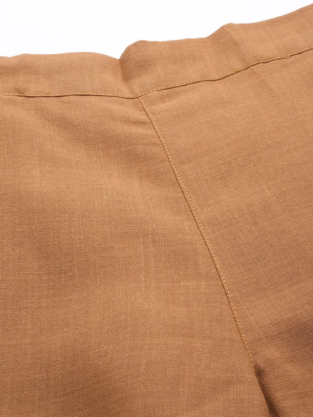 Women Brown Cuffed Hem Pants