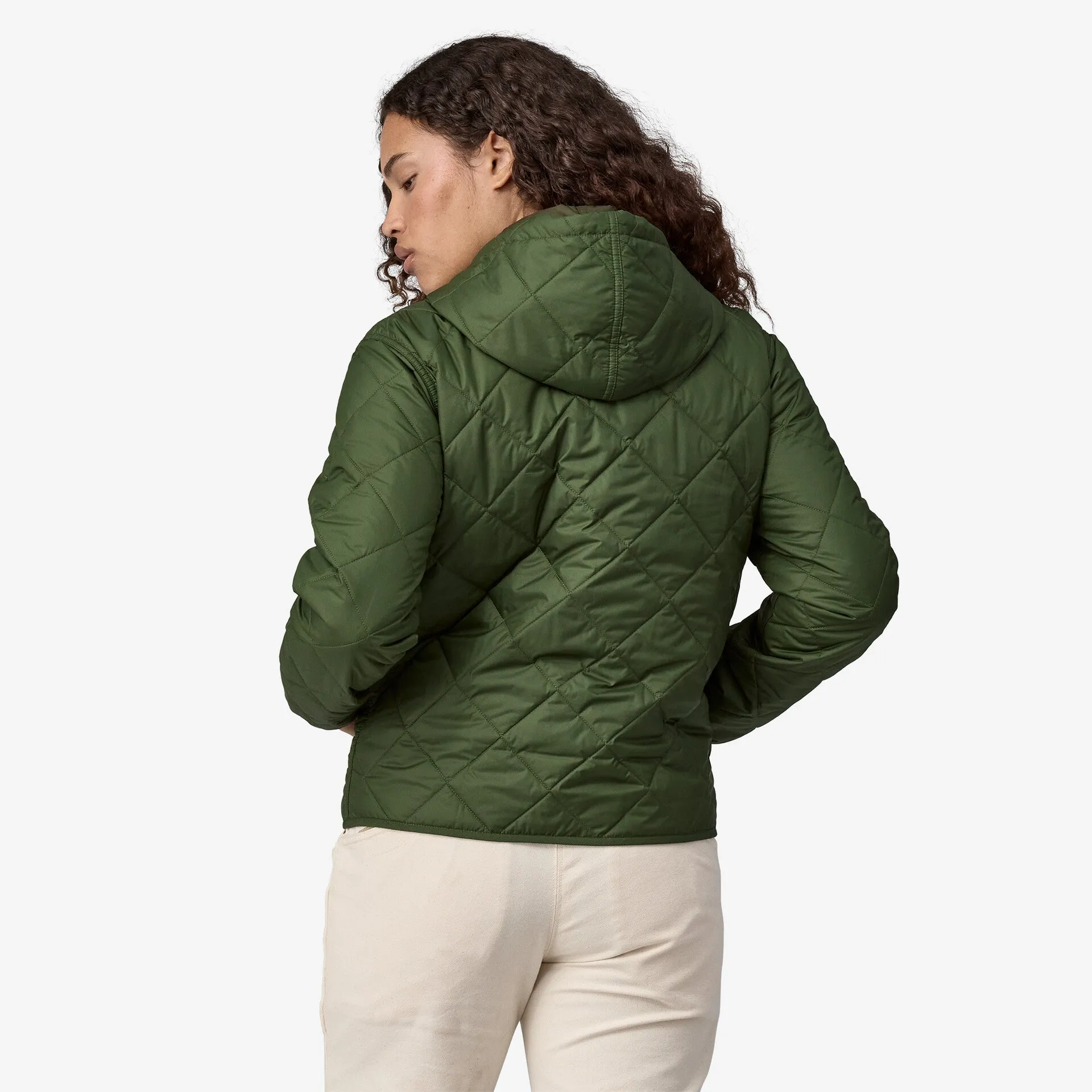 Women's Diamond Quilted Bomber Hoody