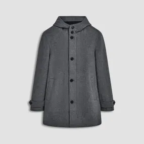 Wool Car Coat with Hood