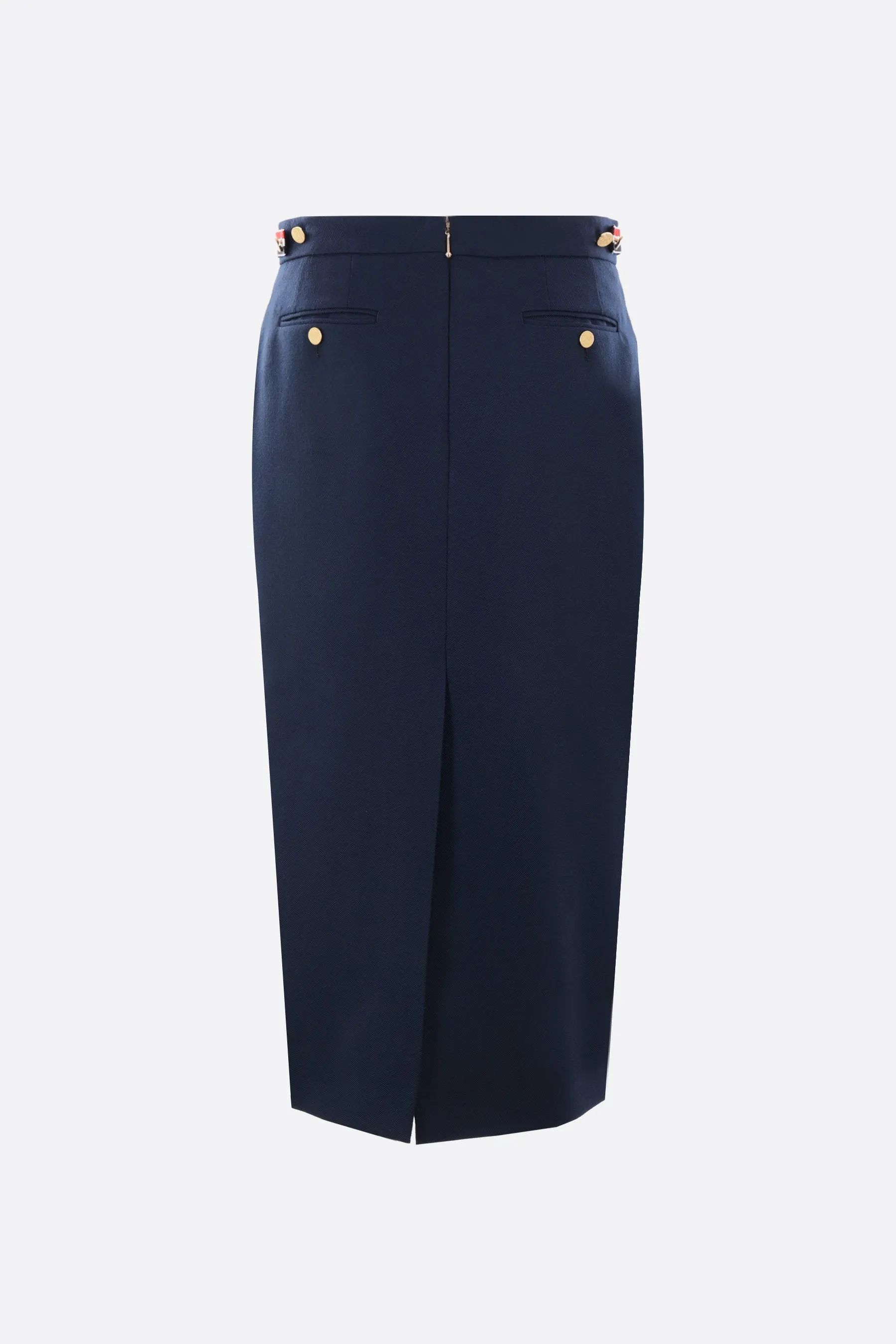 wool twill pencil skirt