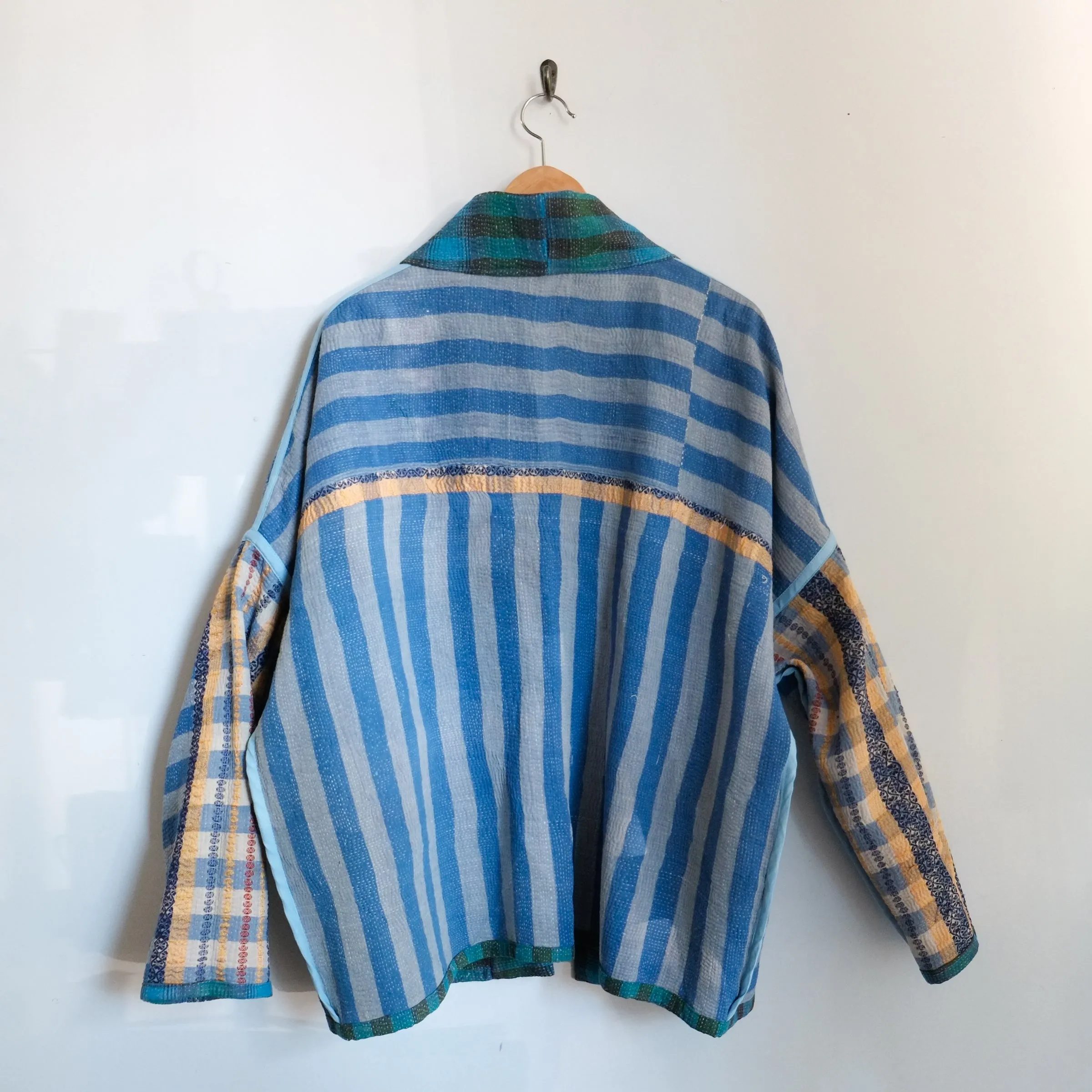 XL Turquoise Green Plaid Anoushka Jacket LM146