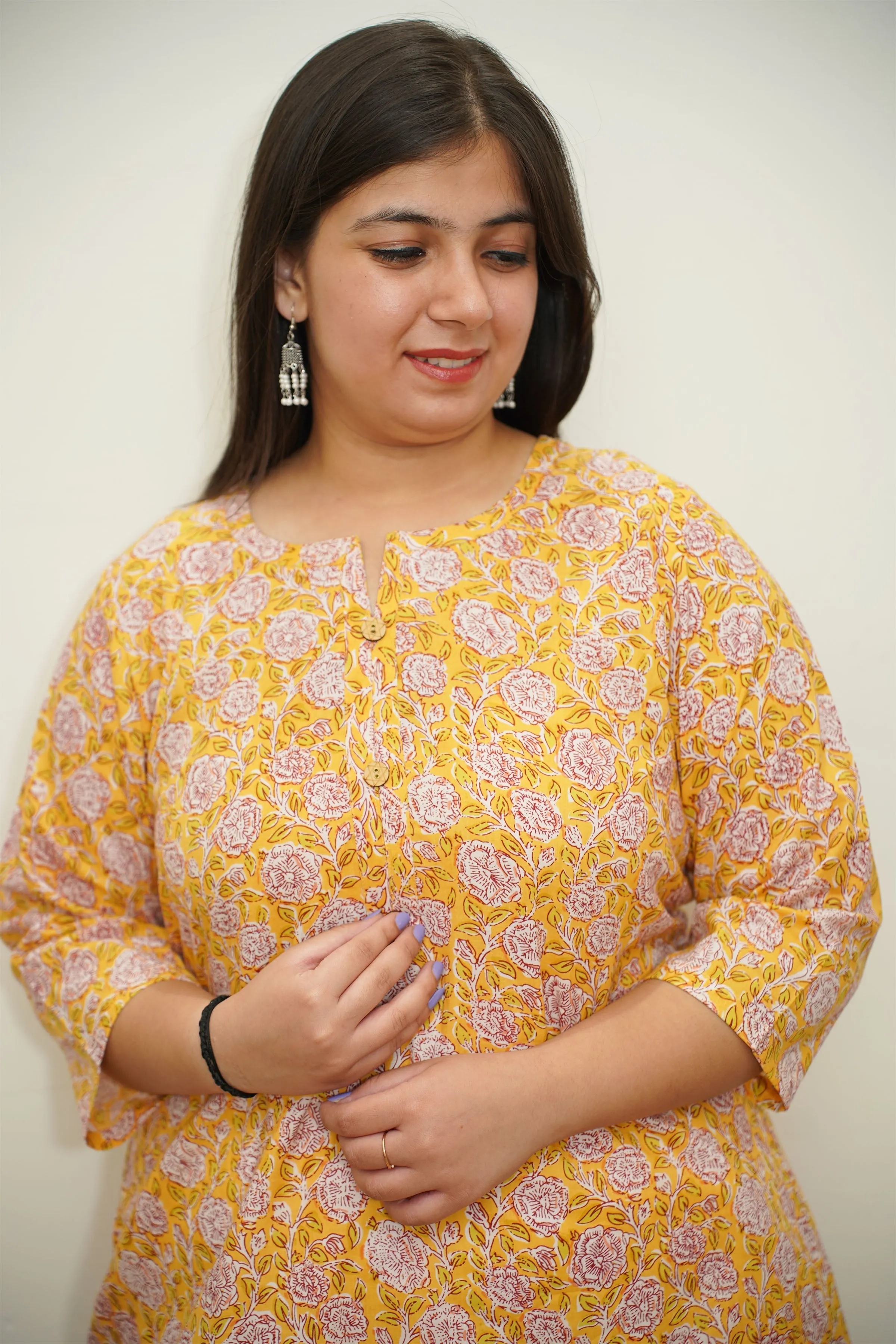 Yellow Bagh Printed Cotton Kurta