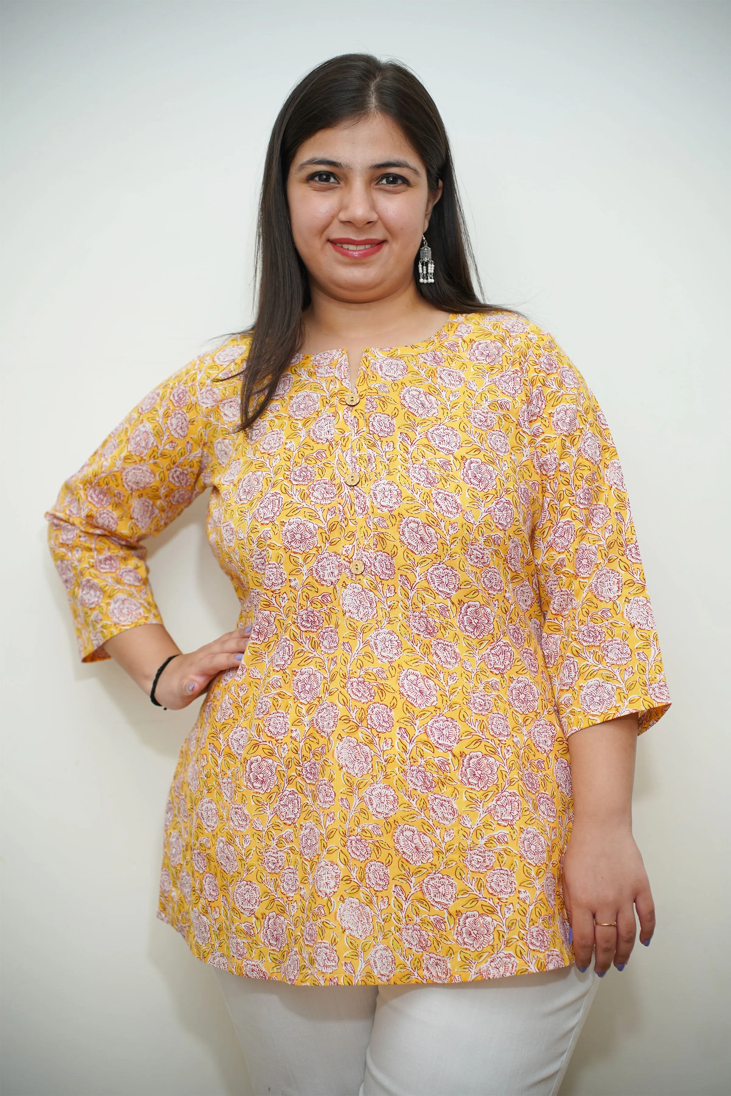 Yellow Bagh Printed Cotton Kurta