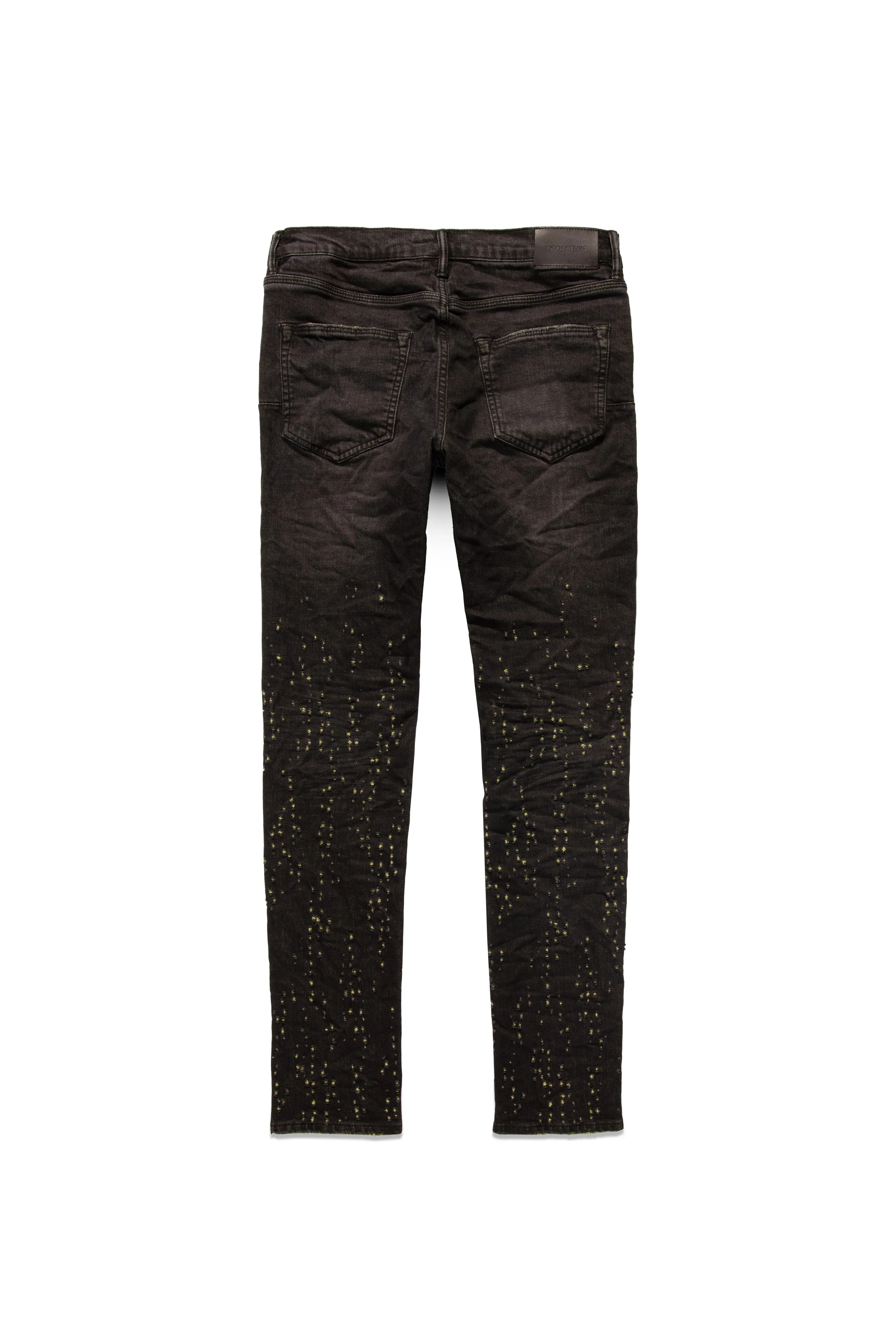 Yellow Color Weft Buckshot Jeans (Ash) - PP001BYCW323