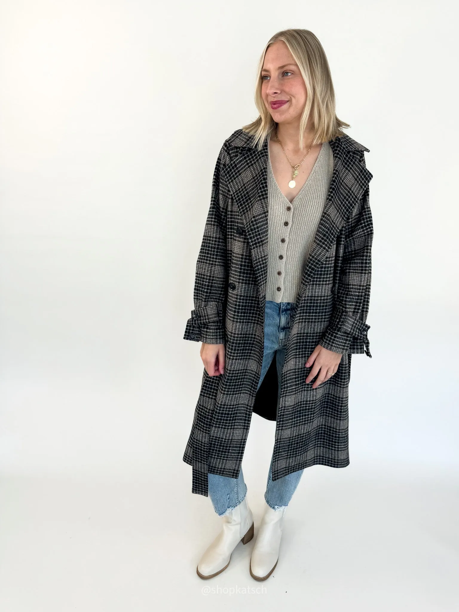 [Z SUPPLY] Jackie Plaid Trench